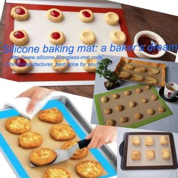 Silicone fiberglass baking mat