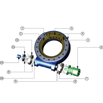 Combina un drive slewing