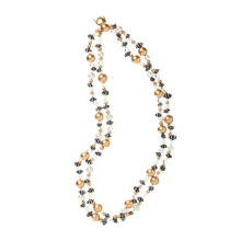 1220-J Attractive Small Bead Necklace Strand Necklace