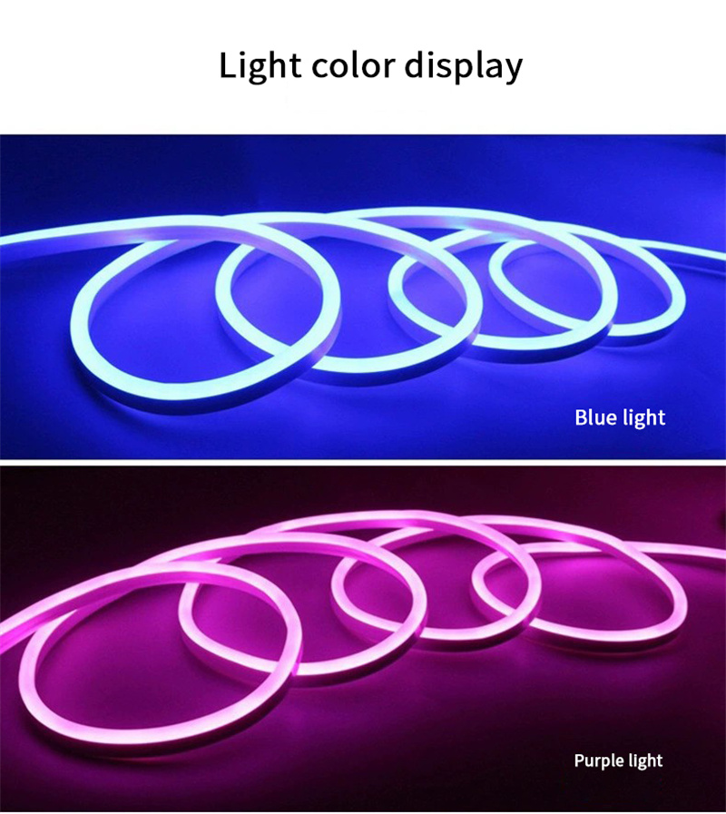 220V Silicone PVC Led Neon Tube 8*16mm 120 leds Custom IP65 Outdoor Cuttable Rope Light Flex Neon Lights