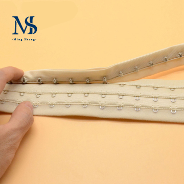 MingShang Wholesale Bra Corset Hooks and Eyes, 1 Yard, 3 Rows, 17 Hooks