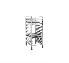 Stainless Steel Bakery Cooling Rack Baking Tray Trolley with 32 Trays: Perfect Food Service and Storage Solution for Sale
