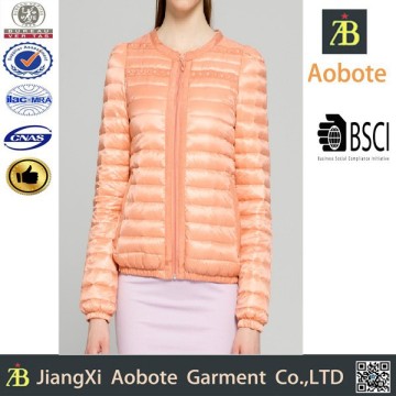 2015 European Style Young Lady Short Pure Color Duck Down Jacket