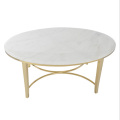 Ellipsoïde Marmeren Top Stainless Steel Coffee Table