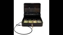 Safewell use Steel Portable Metal cash lock box