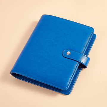 Pu cover clip binder notebook pouch with buckle