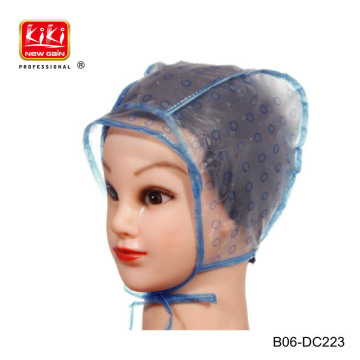 disposable plastic hair dye shower ear cap. hair laser cap