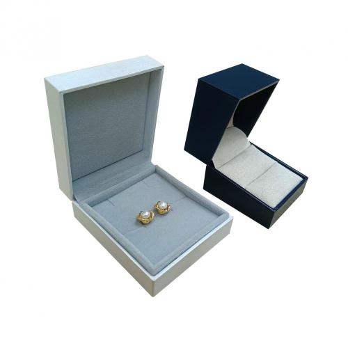 Custom printing logo white texture jewelry ring box