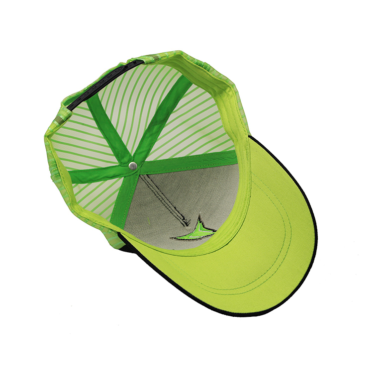 Custom Running Neon Yellow Sports Caps