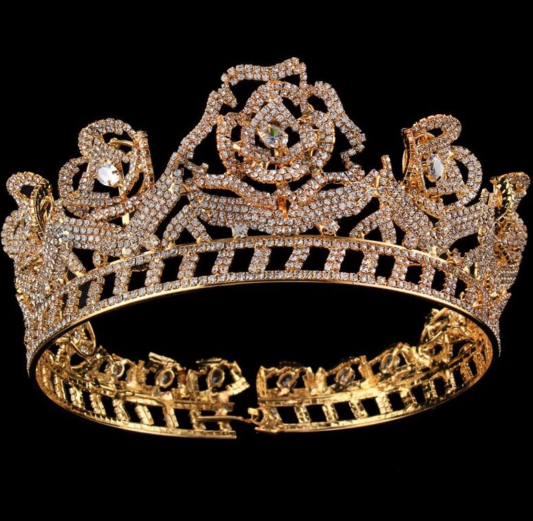 Small Gold Plated Beauty Queen Pageant Crown