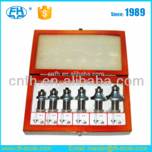 FH-6B wooden case packing 6pcs Woodworking Beading Round Over Router Bit set