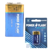 Power Flash Non-Rechargeable 9V Alkaline Battery - Super Long Life
