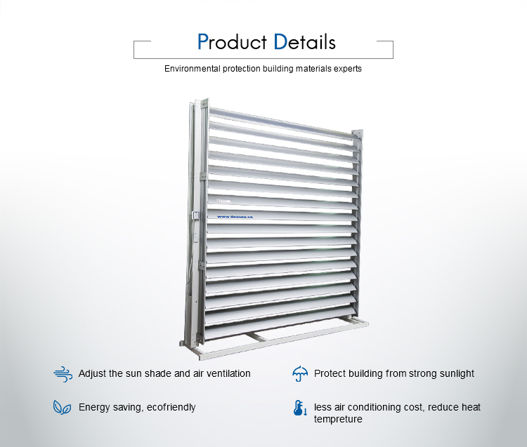 Aluminum Automatic Operable Motorized louver