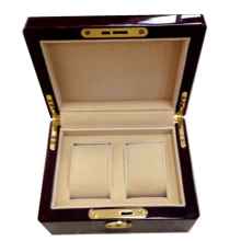 Customized Logo Luxury Watch Box Wood For Couple