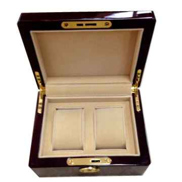 Customized Logo Luxury Watch Box Wood For Couple