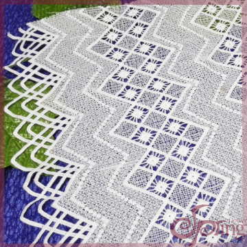 Guipure geometric embroidery lace fabric