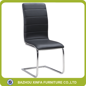 America style hot design PU leather seat chromed dining room chairs