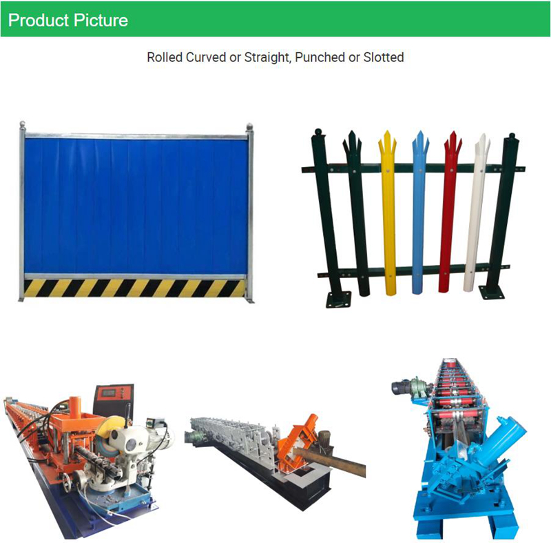 Iron Profile Making Equipments Metal Fence Panels Cold Rolling Forming Machine