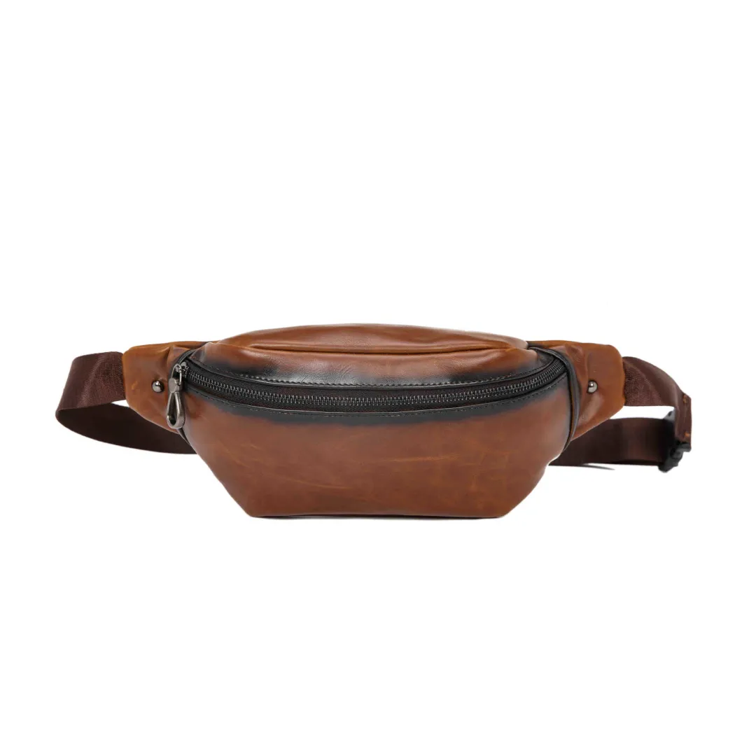 High Quality Men's Chest Bag Leather Waist Bag Messenger Bag PU Chest Bag