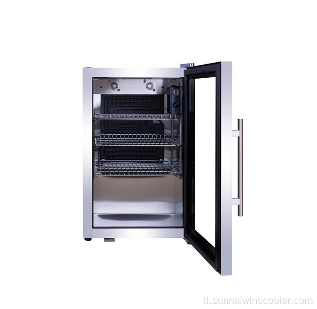 Glass Door Freestanding Beverage Wine Cooler Refrigerator