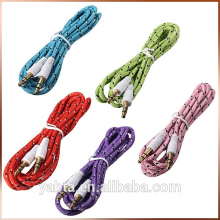 3 ft with 3.5mm jack fabric Audio Cable Braided audio Auxiliary Cable