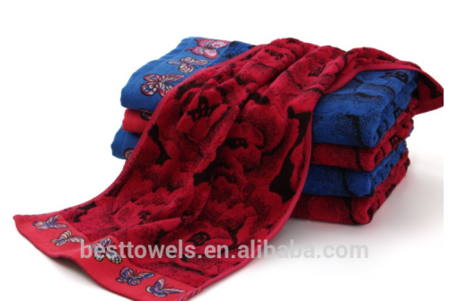 Soft yarn -dyed jacquard bamboo fiber bath towel