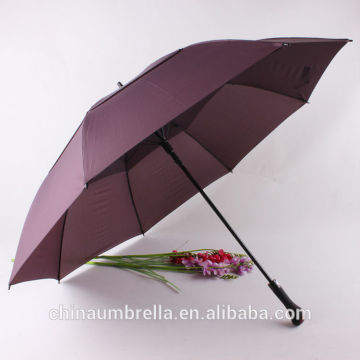 flash double deck straight golf umbrella 80.5cn*8k fiber large size rain umbrella