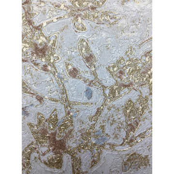 golden flower pvc wallpaper with Non-Woven back