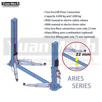 Two Post Lift Floor Connection by Italian Technology