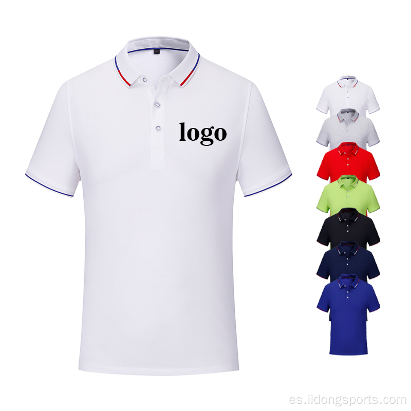 Colores lisos Camisa de golf transpirable algodón de algodón de algodón
