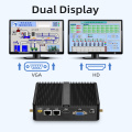 Dual RJ45 LAN RS232 COM Mini Desktop Pc