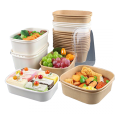 Biodegradable Kraft Paper Rectangular Food Container