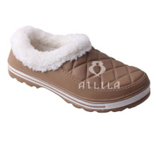 Men warm fur lining clogs