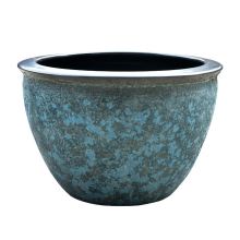 Outdoor Blue Glazed Flower Pots