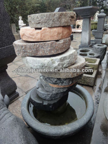 round stone fountain