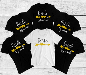 Bachelorette Team Bride Cotton T-Shirts for Wedding Party