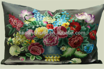 High Quality Luxury Silk embroidered Pillow cushion cover- Hand Embroidered Pillow cushion cover