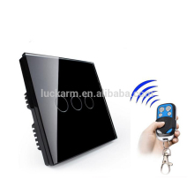 Digital Wireless Remote Control Glass Panel Touch Screen Wall Switch