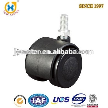 Twin Wheel Caster Wheel,Threaded Stem industrial caster wheel