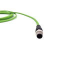 4 Pin D-kod M12-anslutning Male Profinet-kabel