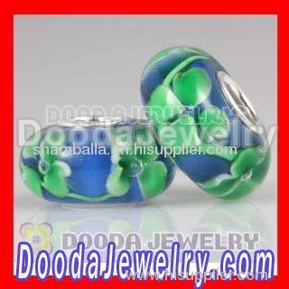 Discount Chamilia Style Glass Beads Four-leaf Clover Charm Beads?