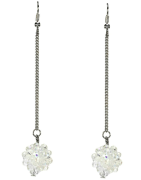 Long crystals chain drop earring7