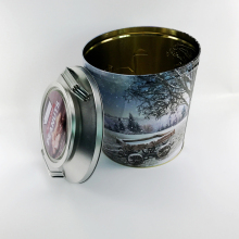 Hot Sale Metal Round Gift Tin Nougat Candy Tin