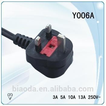 H03VVH2-F UK power cord with socket ac power cord europe