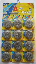 12pcs galvanized scourer,stainless steel scrubber, cleaning ball