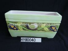 hand painted ceramic flower pot