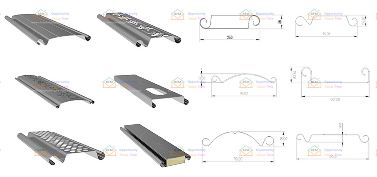 For shopping malls produced by rolling door manufacturers Multi-printing roller door continuous piece forming machine