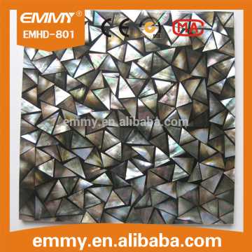 background black ceramic seashell backsplash mosaic tile