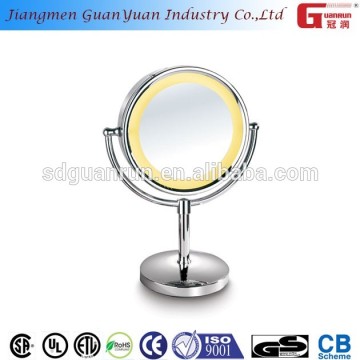 hotel room vanity salon battery led desk top table mirror