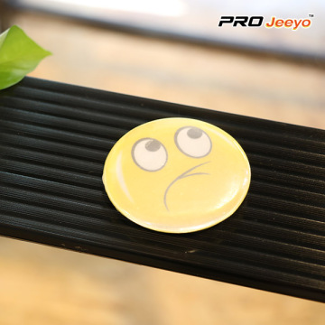 Reflective Lighting Warning Emoji Face PVC Badge